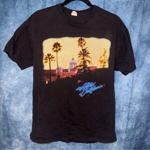 The Eagles Hotel California Tour 2013 Anvil Black T-Shirt Size L